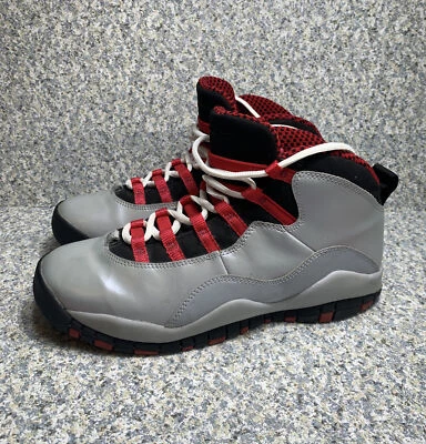 Niñas Nike Air Jordan 10 Retro X GS 487211-009 Gris Lobo Negro Rojo Legión 7Y Foto 1 de 4