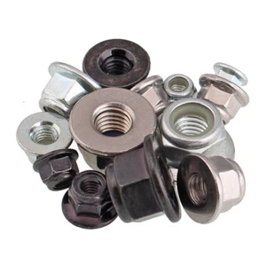 Tuercas hexagonales de acero al carbono M3 M4 M5 M6M8 tipo par predominante brida e inserto de nailon - Imagen 1 de 7