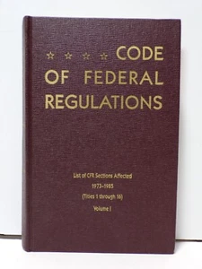 Code of Federal Regulations CFR 1973-1985 Titles 1-16 Volume 1 062824WT4 - Imagen 1 de 3