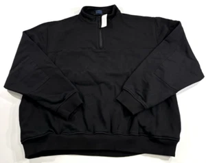 NWT 2XL REG PROPPER MENS STATION 1/4 ZIP LONG SLEEVE JOB SHIRT F5836 BLACK - Picture 1 of 2