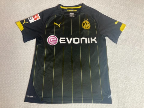 Puma Borussia Dortmund BVB 2014-16 Away Men's Black Jersey Size M Cover