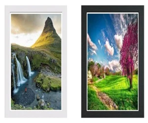 Solid Wood Picture Frames White Black Oak Silver Dark Oak Photo Poster Frames - Picture 1 of 6