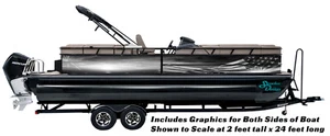 Grayscale Sky American Flag Vinyl Decal Graphic Wrap Bass Boat Pontoon Fishing - Picture 1 of 1