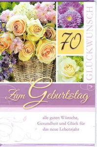 Geburtstagskarte 70, 75, 80, 85, 90,100 Jahre, Glückwunschkarte Geburtstag DIN 6 - Picture 1 of 46