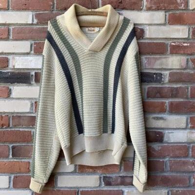 Suéter Cuello Chal Tejido Voluminoso Vintage Años 40 Años 50 Talla M Foto 1 de 4