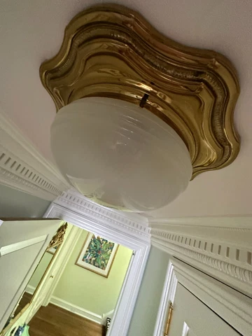 Vintage Neoclassic - Style Cast Bronze Flush Mount Light Fixture Cover