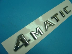 Chrome * 4MATIC * Trunk Emblem Badge Mercedes Benz W463 W166 W164 W221 W212 W204 - Picture 1 of 4