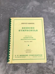 Seeburg Symphonola 1939 Models Classic Vogue Mayfair Jukebox Service Manual 8058 - Picture 1 of 5