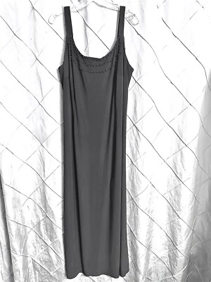 Cachet Sleeveless Beaded Dress Gown Navy Blue Size 18w - Image 1 of 4