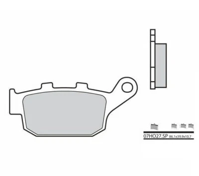 Plaquettes frein moto arriere BREMBO Honda XRV650 Africa Twin de 1988 à 1989 - Photo 1/2