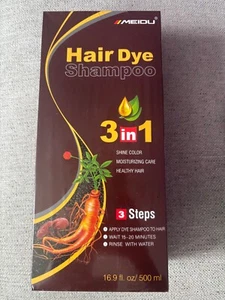 Instant Brown Hair Dye Shampoo for Women & Men, 3 in 1 Magic Hair Color Shampoo. - Picture 1 of 4