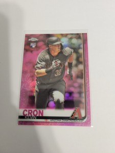 2019 KEVIN CRON Topps Chrome PINK SP RC REFRACTOR #43 Rookie Parallel RARE