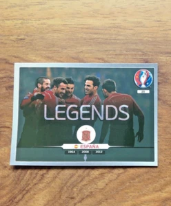 SPAIN-TEAM LEGEND -No 20 PANINI UEFA EURO 2016 CARD. Free UK Postage - Picture 1 of 3