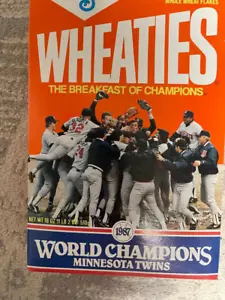 1987 Minnesota Twins World Series Wheaties Cereal Box - unopened (don't eat!) - Picture 1 of 2