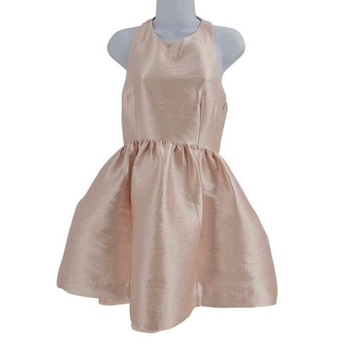 Mini abito Kate Spade blush rosa aderente e svasato con dettaglio fiocco racerback