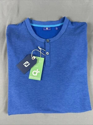 FootJoy Golf Pullover Henley Dri Release Large Deep Blue Polyester NWT MSRP $115 - Image 1 of 4