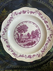 Antique BEWICK WEDGWOOD dinner plate Red & white transfer ware - Picture 1 of 4
