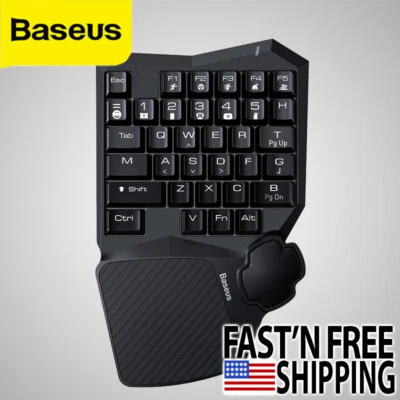 Baseus USB One-handed PC Gaming Mechanical Keyboard Orange Backlit - Image 1 of 4