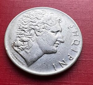 1931 Albania 1 Lek Nickel Coin - Alexander The Great ,,