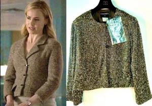 Neu Chanel Vintage 1999 Abend Jacke 36 38 40 4 6 8 Mantel Top Logo Perlen Vintage S M - Bild 1 von 23