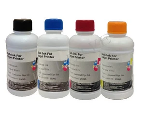 Ricarica inchiostri color compatibile per Brother Canon Epson HP Flaconi 4x250ml - Foto 1 di 1