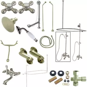 Kingston Brass CCK1188AX Vintage Clawfoot Tub Package, Brushed Nickel - Picture 1 of 1