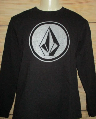 YOUTH BOYS VOLCOM ICONIC LOGO BLACK LONG SLEEVE T-SHIRT SIZE XL (18/20) - Image 1 of 2