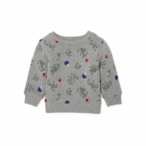 12 M Garanimals  football game print Long sleeve Fleece Sweatshirt New  - Picture 1 of 1