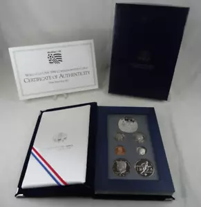1994-S US Mint Prestige Proof Set World Cup Silver Dollar Box & COA 7 Coins - Picture 1 of 6