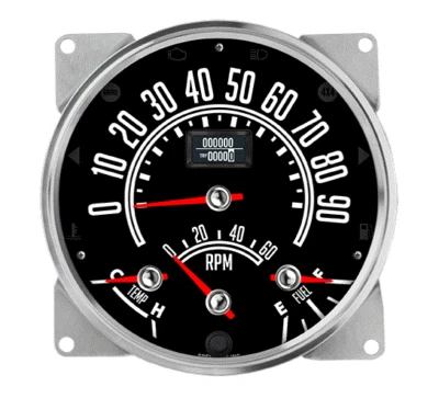 Speedhut 5-1/2" CJ Jeep GPS Cluster 90mph -Tachometer CJ5, CJ7, CJ8 - Image 1 of 4