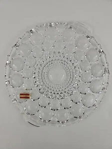 Vintage Echt Bleikristall 12" Klar Kristall Servierplatte Kuchenplatte Relish Tablett - Bild 1 von 12