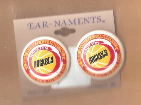 Houston Rockets 1994 NBA Champions Officially Licensed Earrings! Clutch City! Cover