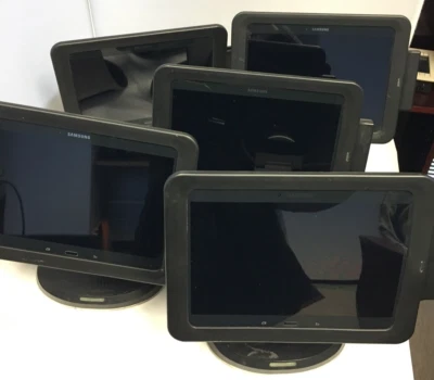 LOT OF 5 MTI Enterprise Tablet Pro Stand Samsung Galaxy with Monitors - Image 1 of 4