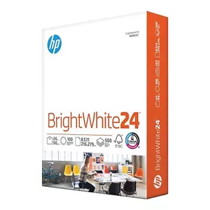HP Bright White 24 Printer Paper 500 Sheets 24 lb for Color Printing 100 Bright - Picture 1 of 7