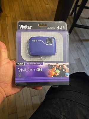 Vivitar ViviCam 46 PURPLE 4.1MP Digital Camera w/ USB Cable & Wrist Strap (142) - Image 1 of 4