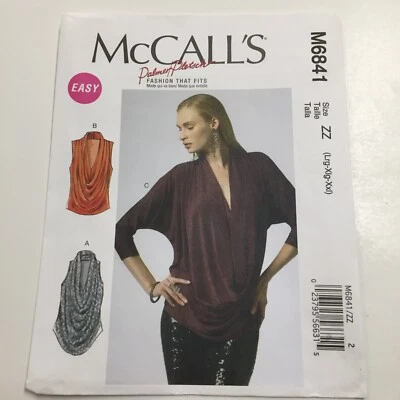 McCall's 6841 Size L to XXL Top Stretch Knit Palmer Pletsch Cut to Size 22 - Image 1 of 4