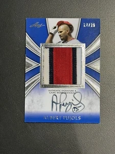 2012 Leaf Metal Draft Albert Pujols Jumbo 3 Color Patch Auto Blue /25 - Bild 1 von 2