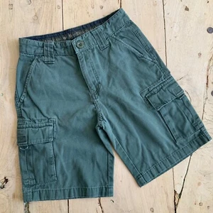 Boy Scouts Of America BSA Cargo Shorts Youth 10 Green Cotton Canvas Pockets - Picture 1 of 4