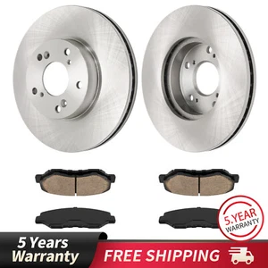 282mm Front Disc Rotors and Brake Pads for Honda Accord 2003-2010 2.4L LX LX-P - Foto 1 di 13