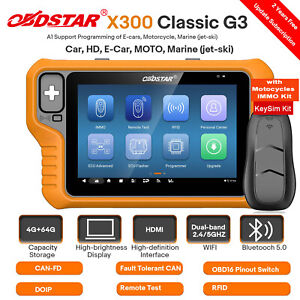 OBDSTAR X300 Classic G3 IMMO Programmer for Car/ E-Car/Truck/Moto/Marine Jet Ski