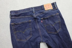 Pantalones de mezclilla Levi's 502 corte cónico para hombre 36x32* azul lavado oscuro elásticos informales - Imagen 1 de 14