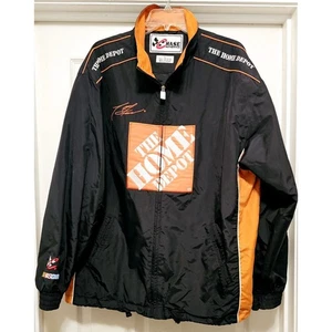 Vintage Chase Authentics Tony Stewart #20 Home Depot NASCAR Nylon Zip Up Jacket Gr. L - Bild 1 von 10