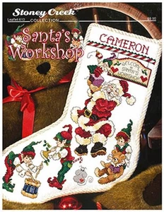 Santa's Workshop Stocking LFT610 by Stoney Creek cross stitch pattern - Picture 1 of 1