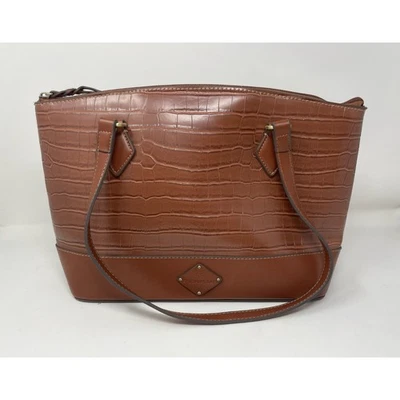 Bolso de Mano St. John's Bay Westbrooke Marrón Top Cremallera Cuero Sintético Foto 1 de 4