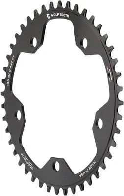 Plato de aleación Wolf Tooth 44T 130 BCD para 1x bicicletas de grava, CX y carretera con Foto 1 de 2