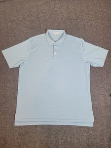 Polo golf uomo Peter Millar estiva comoda taglia 2XL corta blu a righe - Foto 1 di 12