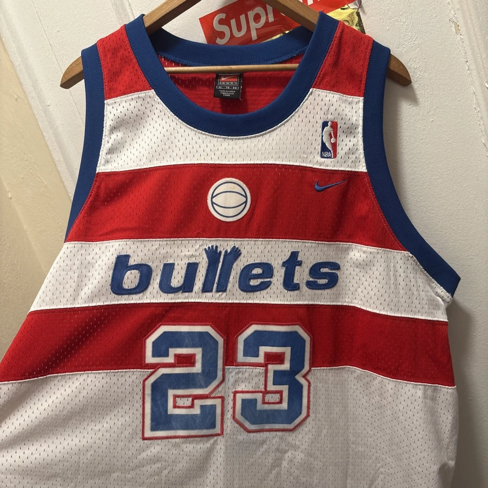  XL Vintage Nike NBA Bullets Michael Jordan Basketball Jersey supreme +2 length - Image 1 of 4