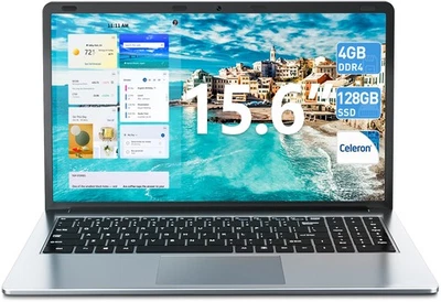 Fast SGIN Laptop Intel 2.5GHz 128GB 256GB SSD 8GB RAM 15.6" HD Screen Windows 11 - Image 1 of 4