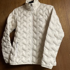 Giubbotto Columbia donna bianco full zip leggero imbottito taglia S cappotto invernale - Foto 1 di 12
