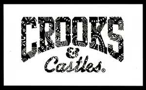 Crooks & Castles Core Logo Paisley Paper Sticker Vintage Hypebeast Streetwear - Picture 1 of 1